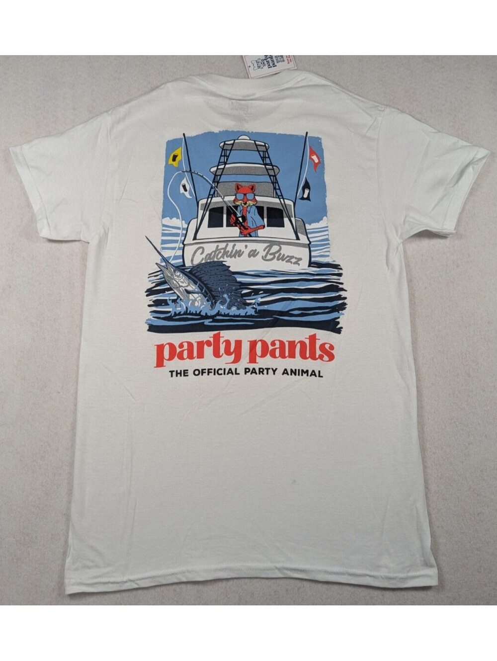 Party Pants - Catchina Buzz Fishing Graphic Tee -  Size S